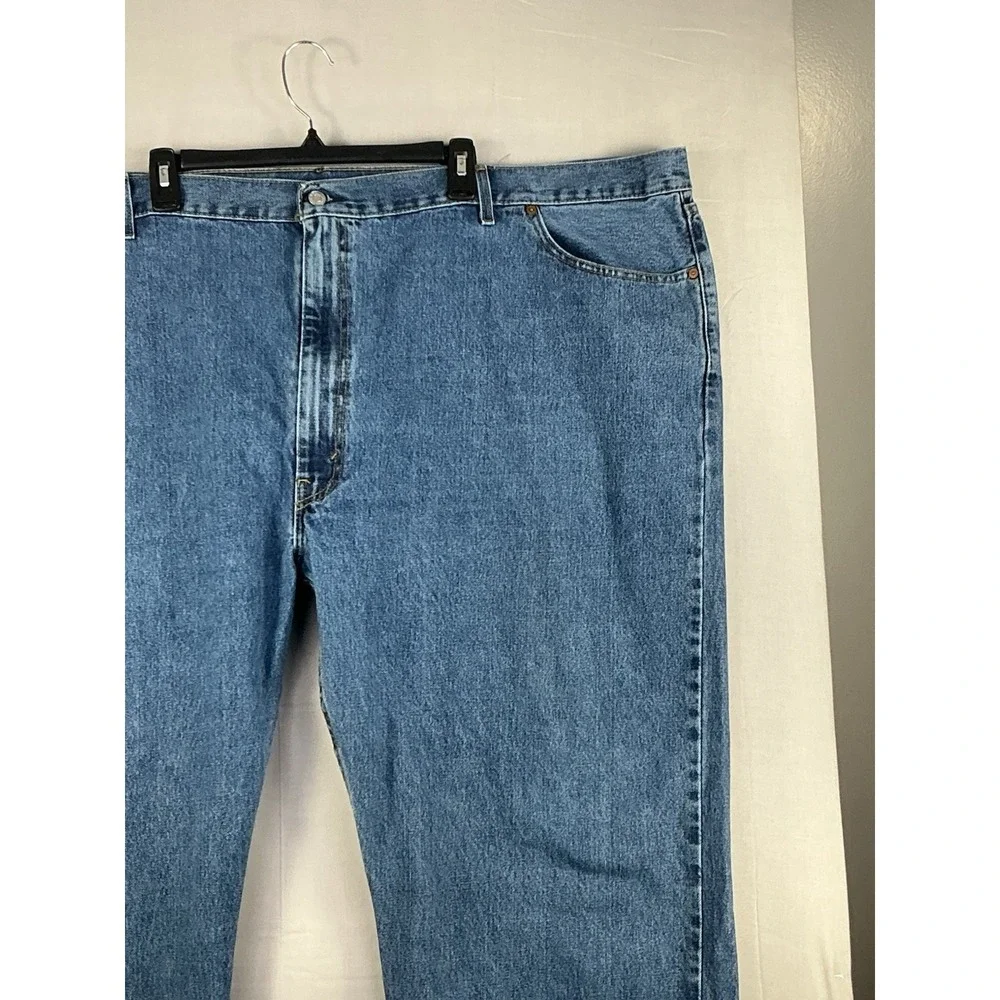 Levi's 505 Regular Fit Jeans Mens W58 L32 Blue Straight Leg 100% Cotton